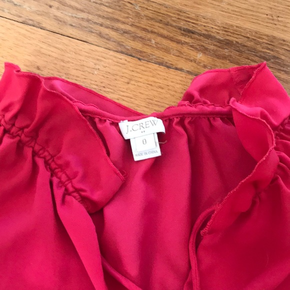 J Crew Factory Rasberry Ruffle Neck Cami - Picture 3 of 5